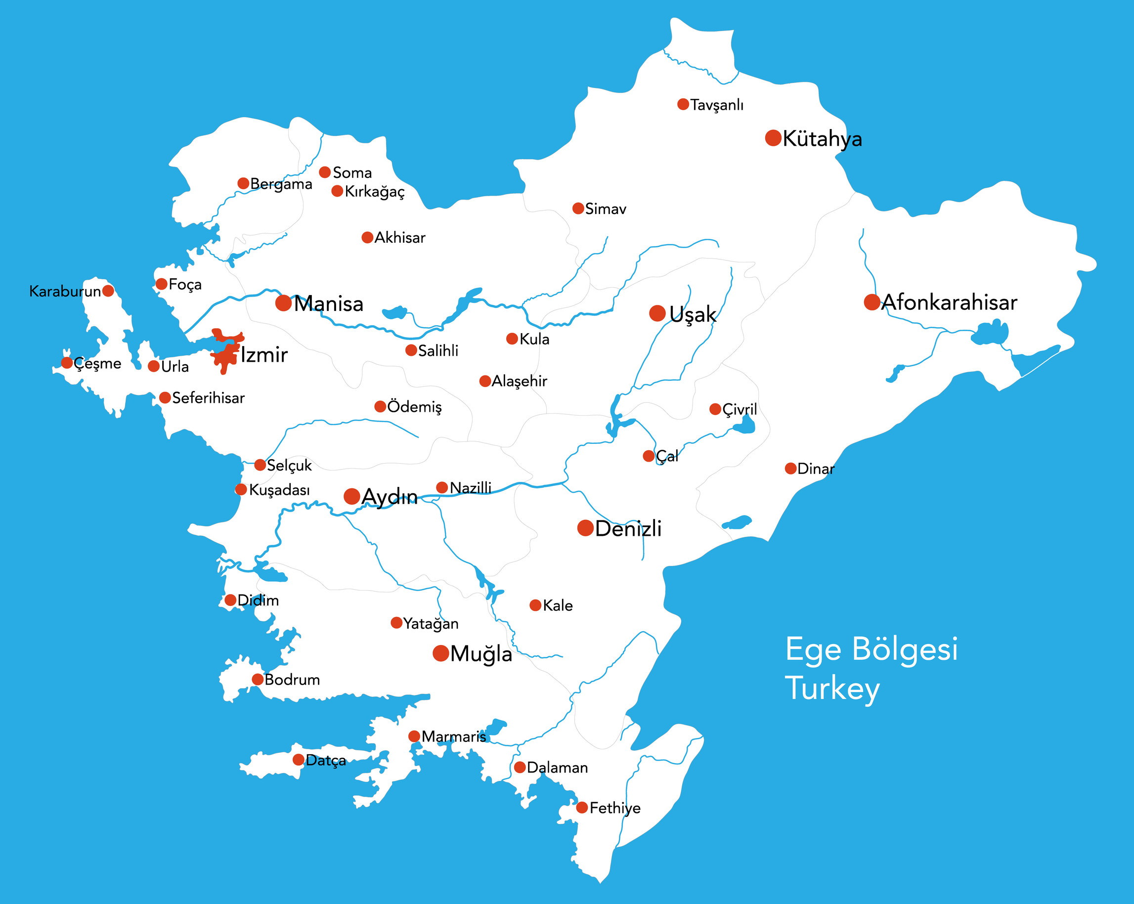 Large map of the Turkish area