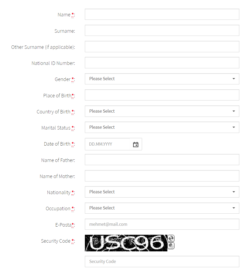 Required Documents Form